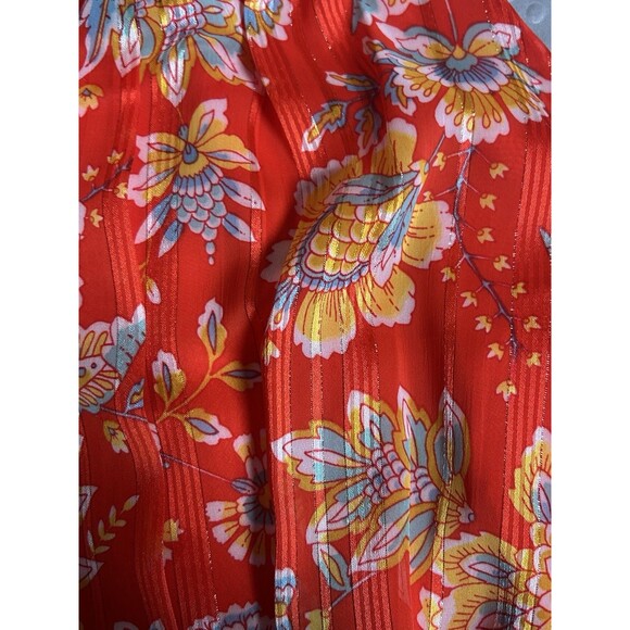 NANETTE LAPORE Yin Shadow Saffron Sun Floral Halter Maxi Dress Sz 16 City Vibes - Picture 11 of 11